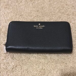 Kate Spade Midnight Black Zip Wallet